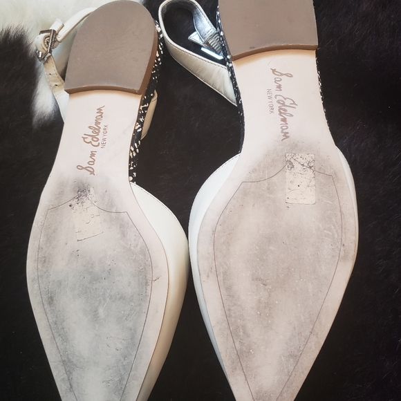 Sam Edelman Cream Pointed Toe Slingback Flats - Picture 4 of 11